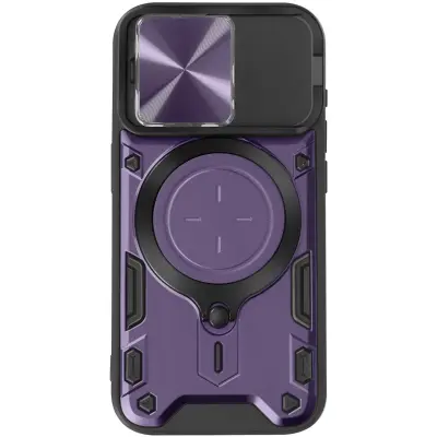 Magnetni ovitek za iPhone 15 Pro, združljiv z MagSafe, zašcita kamere - vijolicen