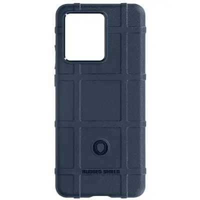Ovitek za Motorola Edge 40 Neo 5G, odporen na udarce, serija Rugged Shield - polnocno modra