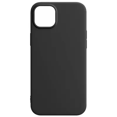 Ovitek iz mehkega silikona za iPhone 15 Plus, klasicen ovitek crn