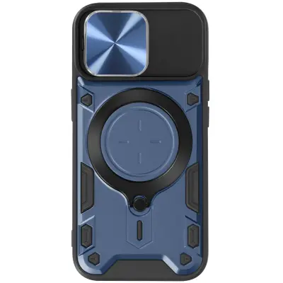 Magnetni ovitek za iPhone 15 Pro Max, združljiv z MagSafe, zašcita kamere - modra