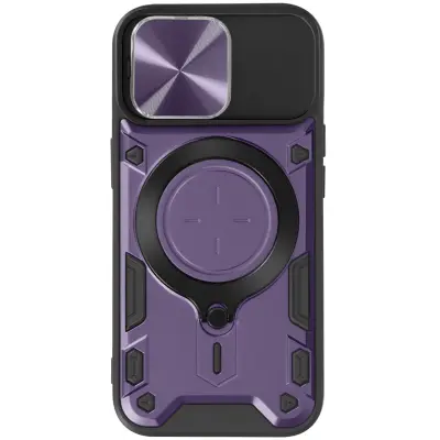 Magnetni ovitek za iPhone 15 Pro Max, združljiv z zašcito kamere MagSafe - vijolicen