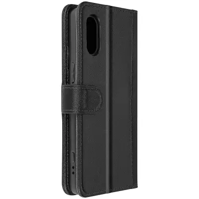 Sony Xperia 5 V torbica iz pravega usnja, denarnica, zbirka Prestige - crna