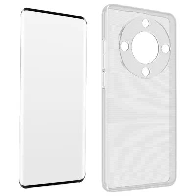 Honor Magic 5 Lite 5G 360° Protection Pack: crno ohišje iz mehkega kaljenega stekla