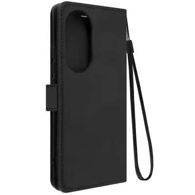 Etui za denarnico z zapestnim pašckom Strap Cover Series crna str. Oppo Reno 10 in 10 Pro