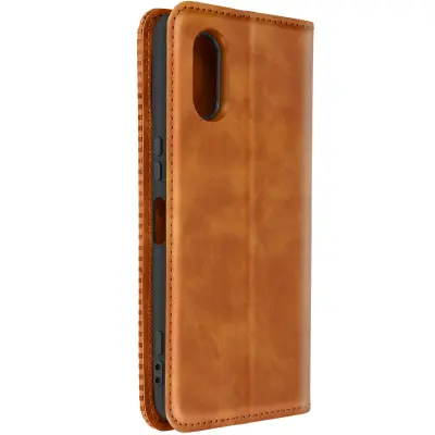 Ovitek za Sony Xperia 5 V, Wallet Flip, zbirka Geo Brown