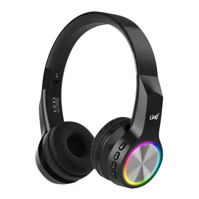 Bluetooth slušalke RGB z LED osvetlitvijo ozadja, komplet za prostorocno telefoniranje - LinQ