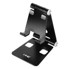 Mini zložljivo namizno stojalo za pametni telefon, LinQ - crno