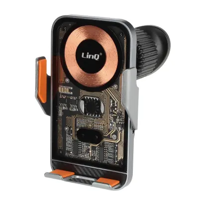 15 W indukcijska prezracevalna loputa za namestitev v avtomobil, infrardeci senzor, LinQ - crna