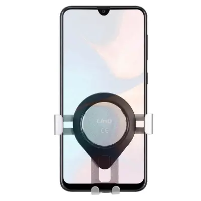 Držalo za telefon v avtu, avtomatska gravitacijska namestitev, nastavek za zracno režo, Linq - crna