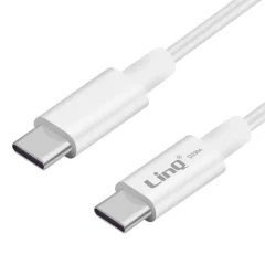 Napajalni kabel USB C do USB C 100 W, dolžina 65 cm, LinQ