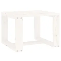 vidaXL Vrtna stranska mizica bela 40x38x28,5 cm trdna borovina