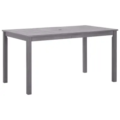 vidaXL Vrtna miza siva 140x80x74 cm trden akacijev les