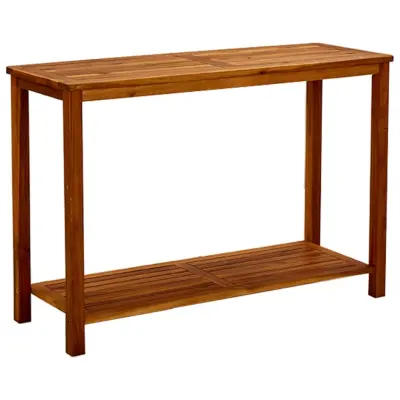vidaXL Vrtna konzolna mizica 110x40x75 cm trden akacijev les