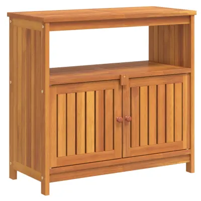 vidaXL Vrtna konzolna mizica 80x35x75 cm trden akacijev les