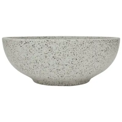 vidaXL Nadpultni umivalnik siv okrogel Φ41x14 cm keramika