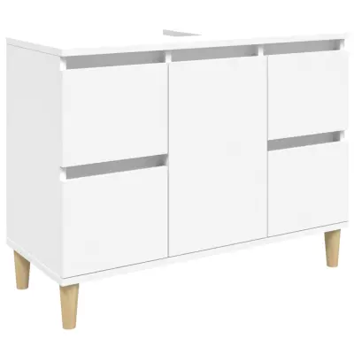 vidaXL Omarica za umivalnik bela 80x33x60 cm inženirski les
