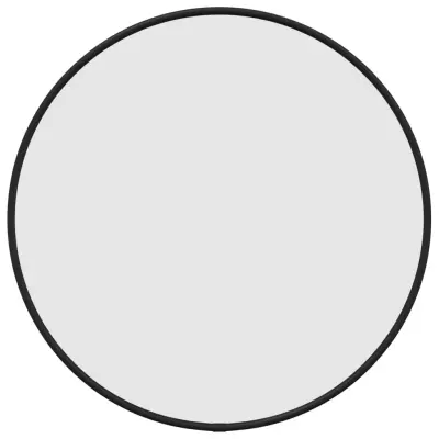 vidaXL Stensko ogledalo črno Ø 40 cm okroglo