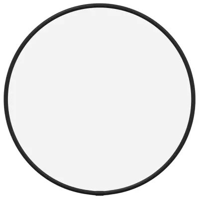 vidaXL Stensko ogledalo črno Ø 30 cm okroglo