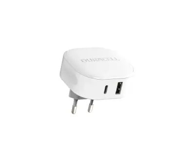 DURACELL PD 30W USB-A + USB-C PPS bel polnilnik