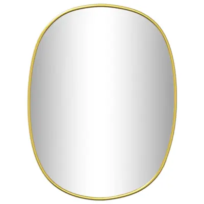vidaXL Stensko ogledalo zlato 30x25 cm
