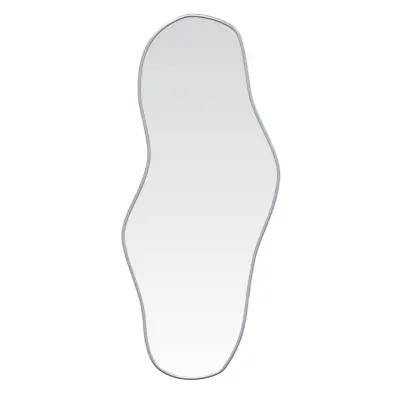 vidaXL Stensko ogledalo srebrno 80x35 cm