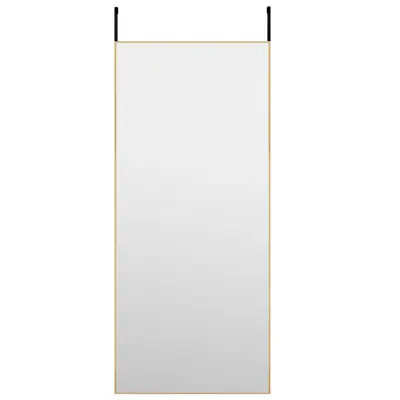 vidaXL Ogledalo za vrata zlato 40x100 cm steklo in aluminij