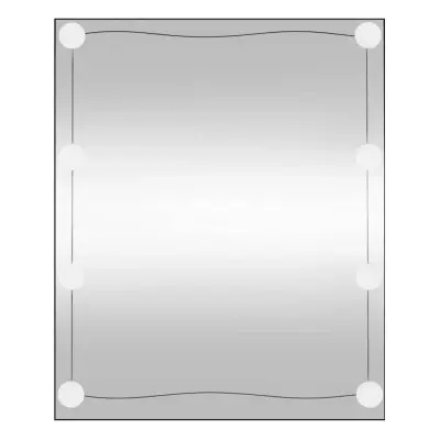 vidaXL Stensko ogledalo z LED lučmi 50x60 cm stekleno pravokotno