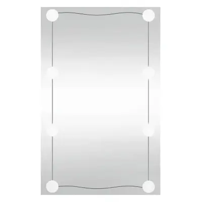 vidaXL Stensko ogledalo z LED lučmi 40x60 cm stekleno pravokotno