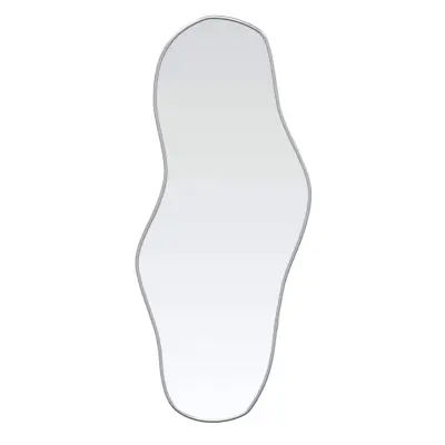 vidaXL Stensko ogledalo srebrno 100x45 cm