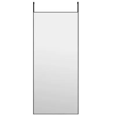 vidaXL Ogledalo za vrata črno 40x100 cm steklo in aluminij