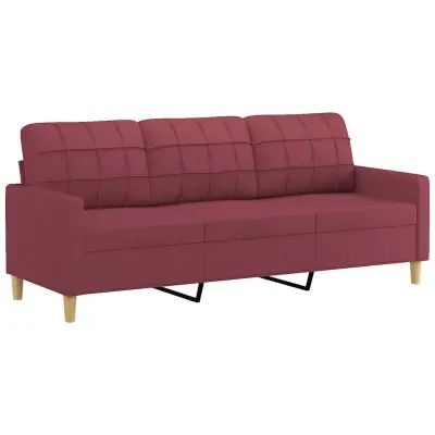 vidaXL Trosed vinsko rdeč 180 cm blago