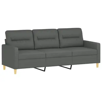 vidaXL Trosed svetlo siv 180 cm blago
