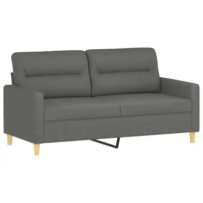 vidaXL Dvosed temno siv 140 cm blago