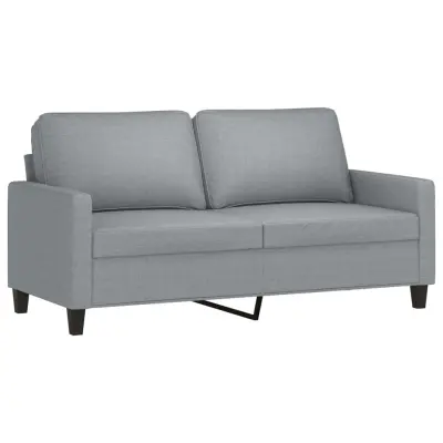 vidaXL Dvosed svetlo siv 140 cm blago