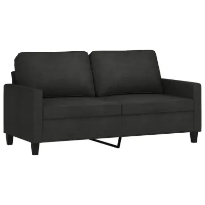 vidaXL Dvosed črn 140 cm blago