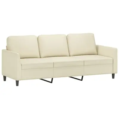 vidaXL Trosed krem 180 cm umetno usnje