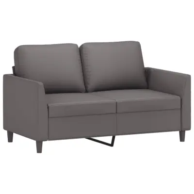 vidaXL Dvosed siva 120 cm umetno usnje
