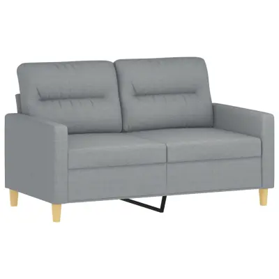 vidaXL Dvosed svetlo siv 120 cm blago