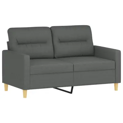 vidaXL Dvosed temno siv 120 cm blago