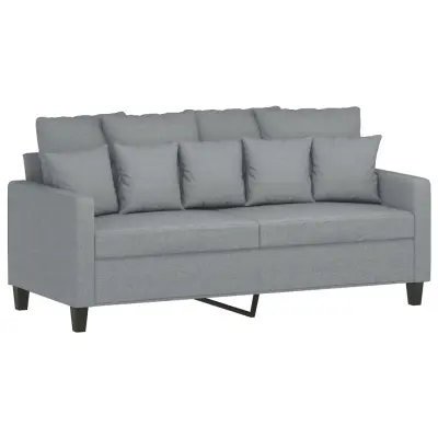 vidaXL Dvosed svetlo siv 140 cm blago