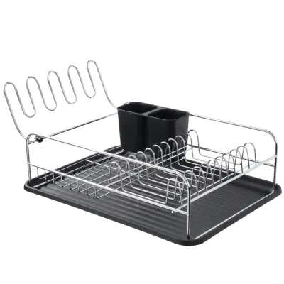 Odcejalnik posode 49X31,6Xh21,2cm / krom, pvc