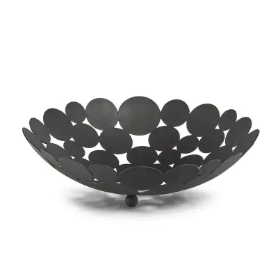 Skleda za sadje 29xh8,5cm / črna / kovina