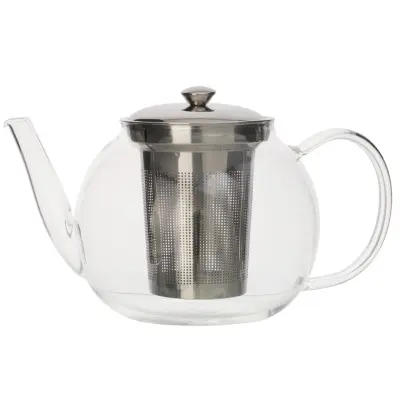 Čajnik s filtrom 1L / steklo, inox