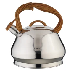 Čajnik z ročajem v imitaciji lesa 3,4l / indukcija / inox, pvc