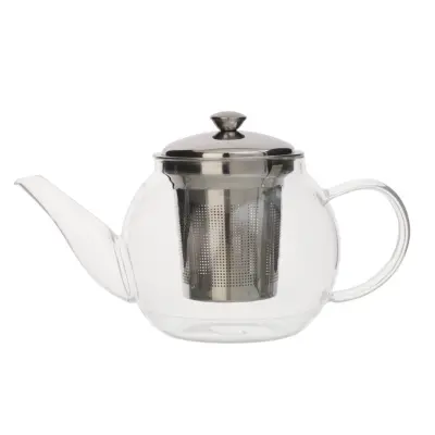 Čajnik s filtrom 600ml / steklo, inox