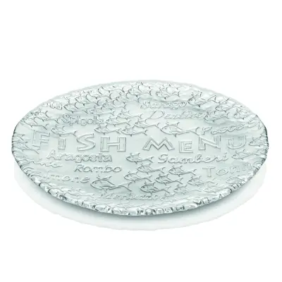 Servirni krožnik Fish Menu 30x25cm / ovalen / steklo
