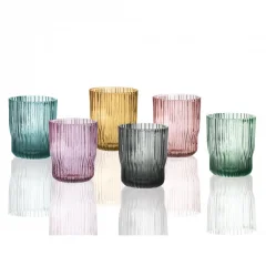 Set kozarec za vodo, sok Plisse 250 ml / 6 kos / več barv / steklo
