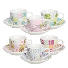 Set skodelic za čaj Iris Medina 200ml / 6 kos / porcelan