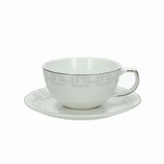 Set skodelica za čaj s podstavkom Odeon Musa 200ml / 6 kos / porcelan