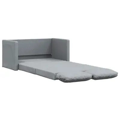 vidaXL Talni raztegljiv kavč 2 v 1 svetlo siv 112x174x55 cm blago